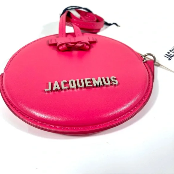【JACQUEMUS】 Le Pichou Round Coin Wallet-PINK NWT Jacquemus Jacquemus Le Pitchou Round Coin Purse Dark